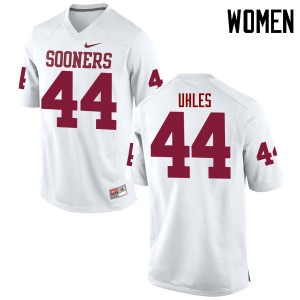 Women Jaxon Uhles White Oklahoma Sooners College Football #44 Jersey 991208-474