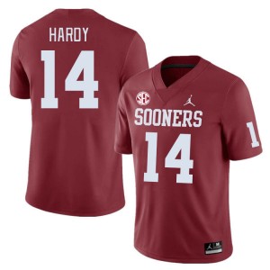 Men Jaydan Hardy Crimson Oklahoma 2024 SEC Conference #14 Jersey 294896-760