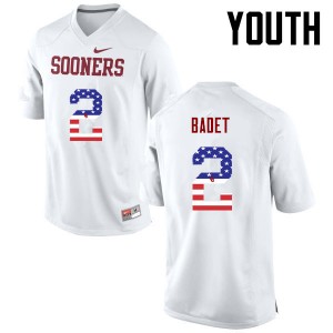 Youth Jeff Badet White OU Sooners College Football USA Flag Fashion #2 Jersey 442928-773