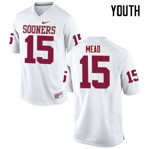 Youth Jeffery Mead White OU College Football #15 Jersey 684311-537