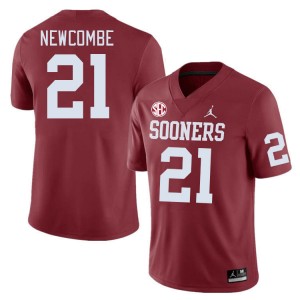Men Jeremiah Newcombe Crimson OU 2024 SEC Conference #21 Jersey 897624-186