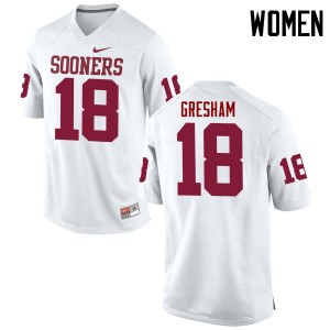 Women Jermaine Gresham White OU Sooners College Football #18 Jersey 773500-580