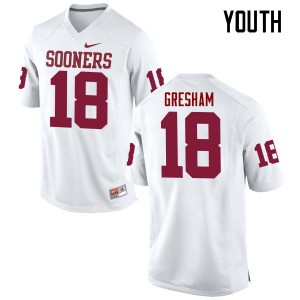Youth Jermaine Gresham White OU College Football #18 Jersey 400756-288