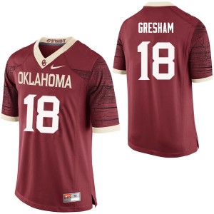 Men Jermaine Gresham Crimson Sooners College Football #18 Jersey 503267-177