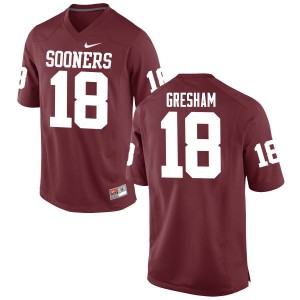 Men Jermaine Gresham Crimson Oklahoma College Football #18 Jersey 362645-721