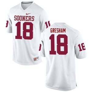 Men Jermaine Gresham White Sooners College Football #18 Jersey 449875-521