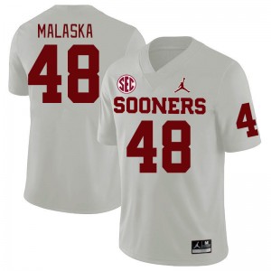 Men Jocelyn Malaska White Sooners 2024 SEC Conference College Football #48 Jersey 915442-590