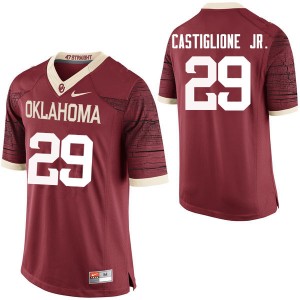 Men Joe Castiglione Jr. Crimson OU Sooners College Football #29 Jersey 190593-880