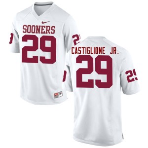 Men Joe Castiglione Jr. White Oklahoma College Football #29 Jersey 305588-649