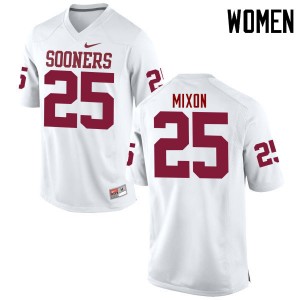 Women Joe Mixon White OU Sooners College Football #25 Jersey 238865-524