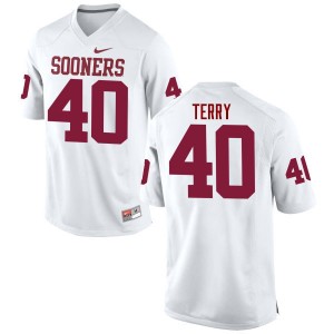 Men Jon-Michael Terry White OU Sooners College Football #40 Jersey 481771-548