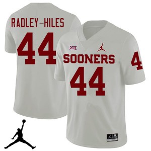 Men Brendan Radley-Hiles White OU Sooners Jordan Brand 2018 College Football #44 Jersey 937303-774