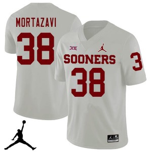 Men Cameron Mortazavi White OU Sooners Jordan Brand 2018 College Football #38 Jersey 665076-850