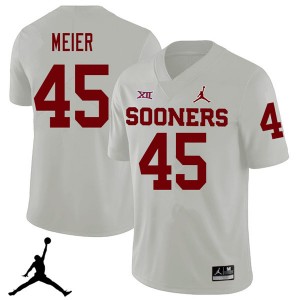 Men Carson Meier White OU Jordan Brand 2018 College Football #45 Jersey 979692-925
