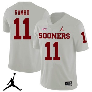 Men Charleston Rambo White OU Jordan Brand 2018 College Football #11 Jersey 438554-850