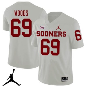 Men Clayton Woods White Sooners Jordan Brand 2018 College Football #69 Jersey 221292-373