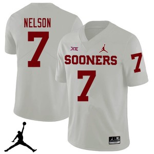 Men Corey Nelson White OU Sooners Jordan Brand 2018 College Football #7 Jersey 207281-211