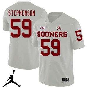 Men Donald Stephenson White Oklahoma Sooners Jordan Brand 2018 College Football #59 Jersey 756793-142
