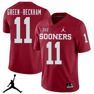 Men Dorial Green-Beckham Crimson Sooners Jordan Brand 2018 College Football #11 Jersey 126838-243
