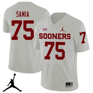 Men Dru Samia White OU Sooners Jordan Brand 2018 College Football #75 Jersey 171904-290