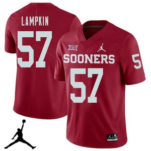 Men DuVonta Lampkin Crimson Sooners Jordan Brand 2018 College Football #57 Jersey 540693-304