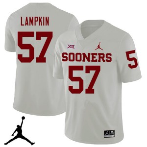 Men DuVonta Lampkin White Oklahoma Jordan Brand 2018 College Football #57 Jersey 744490-377