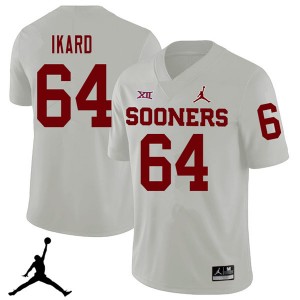 Men Gabe Ikard White OU Jordan Brand 2018 College Football #64 Jersey 675415-347