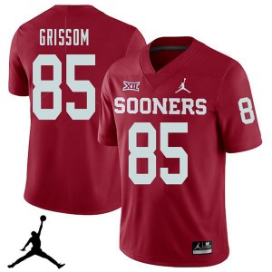 Men Geneo Grissom Crimson OU Jordan Brand 2018 College Football #85 Jersey 976648-571