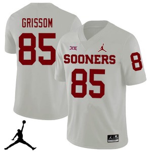 Men Geneo Grissom White OU Sooners Jordan Brand 2018 College Football #85 Jersey 390692-108