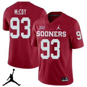 Men Gerald McCoy Crimson Oklahoma Jordan Brand 2018 College Football #93 Jersey 854026-682