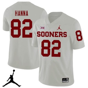 Men James Hanna White Sooners Jordan Brand 2018 College Football #82 Jersey 664187-274