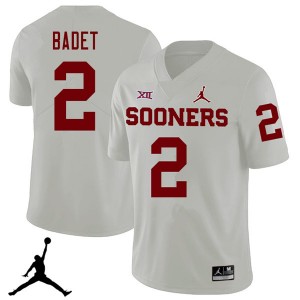 Men Jeff Badet White OU Sooners Jordan Brand 2018 College Football #2 Jersey 137197-765