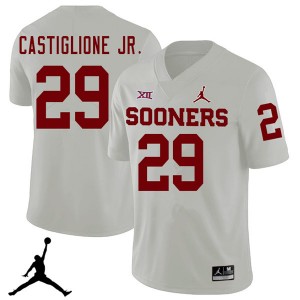 Men Joe Castiglione Jr. White Oklahoma Jordan Brand 2018 College Football #29 Jersey 969014-282