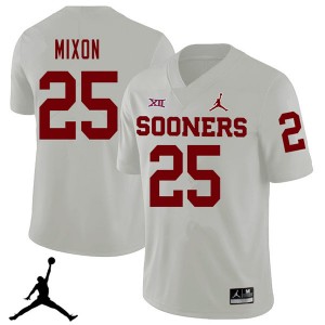 Men Joe Mixon White Oklahoma Jordan Brand 2018 College Football #25 Jersey 978955-964
