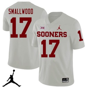 Men Jordan Smallwood White Oklahoma Jordan Brand 2018 College Football #17 Jersey 177015-416