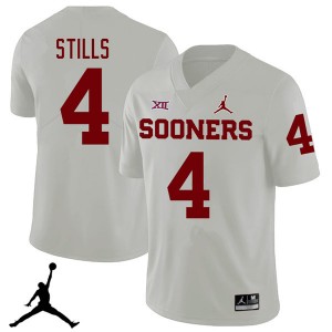 Men Kenny Stills White Oklahoma Sooners Jordan Brand 2018 College Football #4 Jersey 409488-611