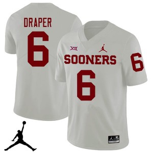 Men Levi Draper White Oklahoma Sooners Jordan Brand 2018 College Football #6 Jersey 574900-766