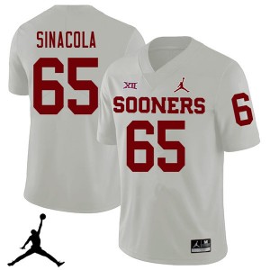 Men Mario Sinacola White OU Jordan Brand 2018 College Football #65 Jersey 957941-857