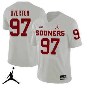 Men Marquise Overton White OU Jordan Brand 2018 College Football #97 Jersey 514001-276