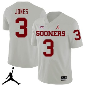 Men Mykel Jones White OU Jordan Brand 2018 College Football #3 Jersey 826660-324