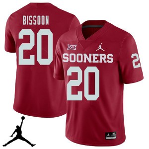 Men Najee Bissoon Crimson Oklahoma Sooners Jordan Brand 2018 College Football #20 Jersey 383751-287
