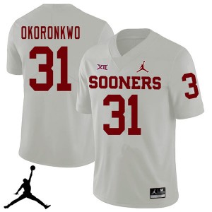 Men Ogbonnia Okoronkwo White OU Sooners Jordan Brand 2018 College Football #31 Jersey 717408-439