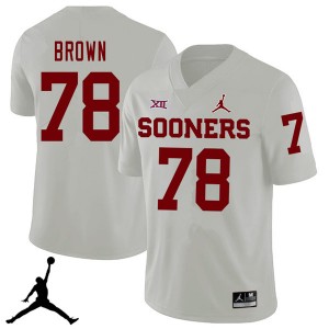 Men Orlando Brown White Oklahoma Sooners Jordan Brand 2018 College Football #78 Jersey 476660-712