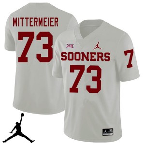 Men Quinn Mittermeier White Sooners Jordan Brand 2018 College Football #73 Jersey 567987-782