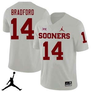 Men Sam Bradford White OU Jordan Brand 2018 College Football #14 Jersey 780608-845