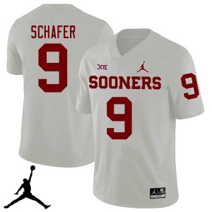 Men Tanner Schafer White Oklahoma Jordan Brand 2018 College Football #9 Jersey 905951-744