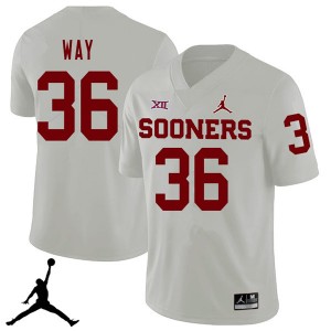Men Tress Way White OU Sooners Jordan Brand 2018 College Football #36 Jersey 211769-413