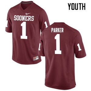 Youth Jordan Parker Crimson OU College Football #1 Jersey 220968-975