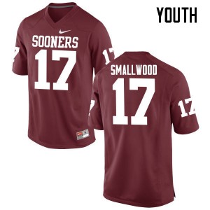 Youth Jordan Smallwood Crimson OU College Football #17 Jersey 881809-903