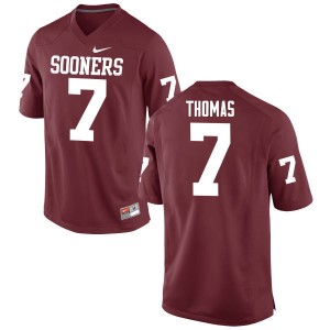 Men Jordan Thomas Crimson OU Sooners College Football #7 Jersey 354923-850